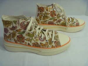 Skechers SKX Sneakers Womens 8.5M Air Cooled High Top Floral & Butterfly - Picture 1 of 8