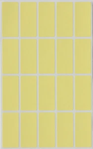 Rectangle Pastel Yellow Label in Various Sizes (40MMx19MM-100MMx50MM)15 Sheets - Picture 1 of 14