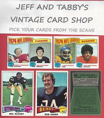 1975 TOPPS FOOTBALL 1 TO 172 / SEE DROP DOWN MENU FOR CARD YOU  WILL RECEIVE - Image 1 of 4