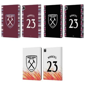 OFFICIAL WEST HAM UNITED FC 2023 WINNERS LEATHER BOOK WALLET CASE FOR APPLE iPAD - Picture 1 of 9