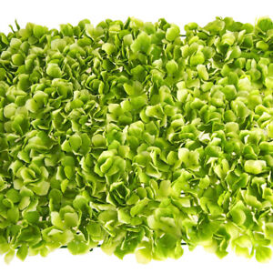 Artificial Silk Hydrangea Flower Mat, Green, 24-Inch