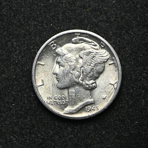 1945-D Mercury Silver Dime AU+ (bb18261) - Picture 1 of 2