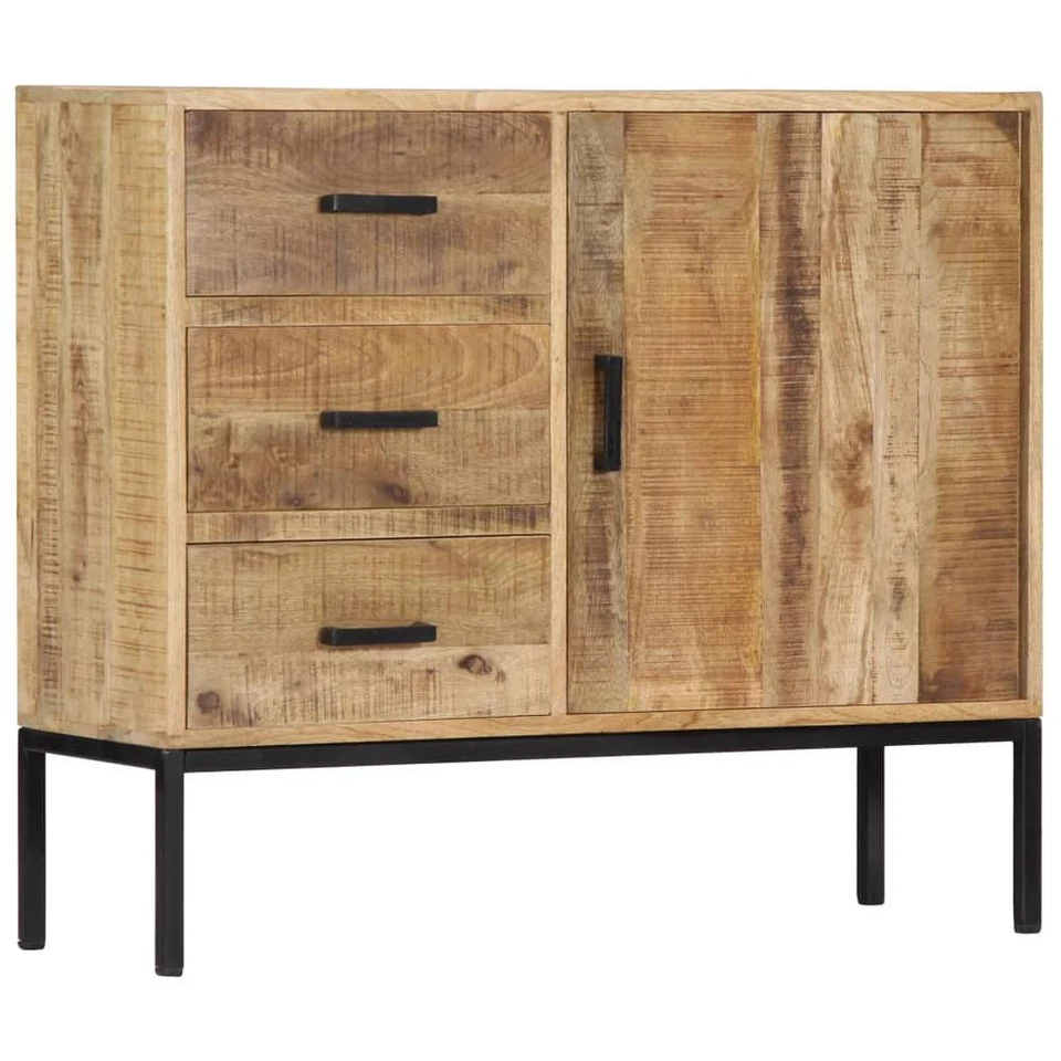vidaXL Sideboard 34.6"x11.8"x27.9" Solid Mango Wood 247969