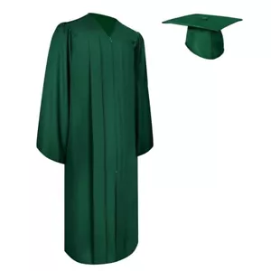 Endea Graduation Matte Hunter Green Graduation Gown & Cap - Picture 1 of 21