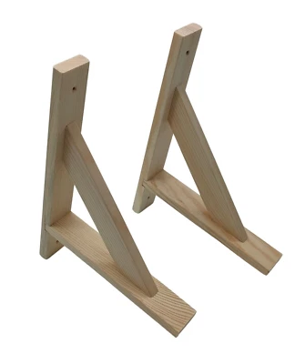 Regalträger Set aus Holz Regalhalter Regalwinkel Wandregal Konsole 230mm B-Ware - Bild 1 von 3
