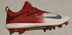 Nike Lunarlon Vapor Baseball Cleats Maroon White Gray Men's Size 14 - Picture 1 of 8