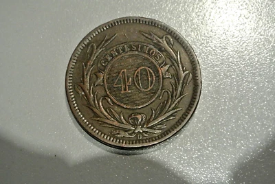 40 CENTESIMOS 1857 D frappe a LYON en FRANCIA Foto 1 de 2