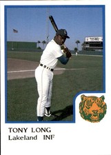 1986 Lakeland Tigers ProCards 11 Tony Long San Diego California CA Baseball Card