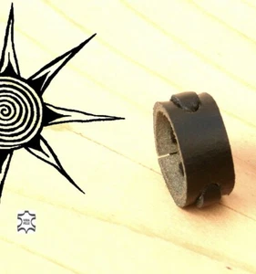 ANELLO UOMO DONNA CUOIO PELLE REGOLABILE ARTIGIANALE CANAPART Made in Italy! AP1 - Foto 1 di 11