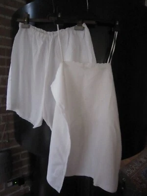 completo in puro lino - anni 40  ricamato a mano- due pezzi   Foto 1 de 4