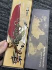 Vintage Style 1502 World Map Series Calligraphy Red Feather Pen Set S Nos