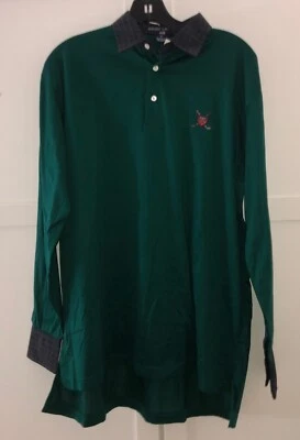 Vintage Ralph Lauren Polo Sport Green Polo Golf Shirt Crest  Preppy New Large - Image 1 of 4