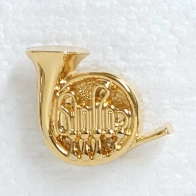 French Horn Button 28mm Golden Wind Musical Instrument Novelty Sewing Art Crafts - Image 1 of 4