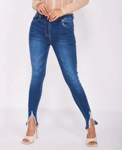 Women Ripped Distressed Skinny Denim Jeans Ladies Stretch Casual Pants Trousers - Picture 1 of 9