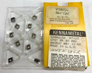 (10 STÜCK) KENNAMETAL CPGM 21,52 GRADE: KT125 CERMET INSERTS - Bild 1 von 1