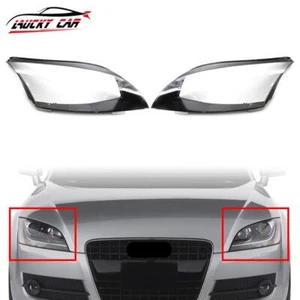 1 Pair For Audi TT Roadster 2008-2014 Headlight Lens Lampshade Indicator Cover - Picture 1 of 12