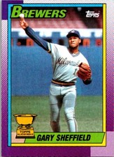 Gary Sheffield 1990 Topps All-Star ROOKIE RC#718 Milwaukee Brewers Padres Card