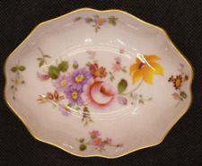 1988 Royal Crown Derby Small Fluted Oval Dish in Derby Posies Pattern