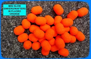 FLUORO ORANGE BOILIE WAFTERS UNFLAVOURED OR FLAVOURED & DIP/GLUG - Picture 1 of 3