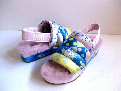 UGG PUFF YEAH FLORAL WOMEN SANDALS MULTI COLOR US 6 UK 4 EU 37 JP 23