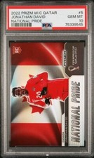 2022 Prizm World Cup National Pride Jonathan David #5 RC PSA 10 Canada Case Hit