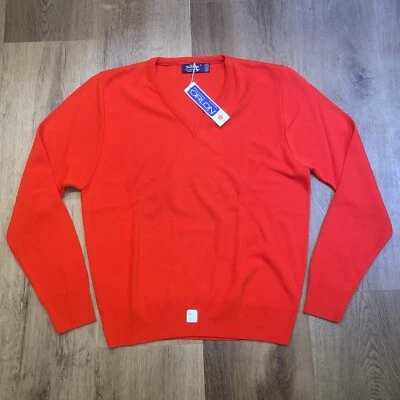 Camisa Suéter Flecha De Colección Acrílico Inventario Muerto SUAVE Golf Años 70 80 Nueva de Lote Antiguo Para Hombres Grande Foto 1 de 4