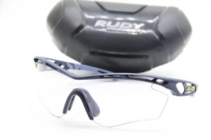 NUOVI OCCHIALI DA SOLE AUTENTICI RUDY PROJECT TRALYX SP39-47-00 BLU NAVY CON CUSTODIA 134-136 - Foto 1 di 5