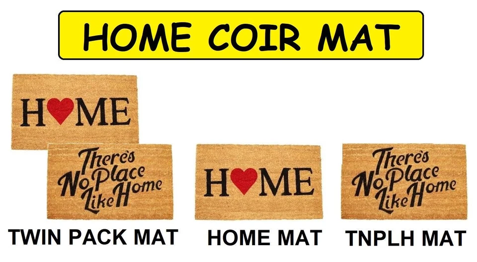 Rutschfeste Kokos Hausmatte Robust Outdoor Sicherheit Eingangsmatte 40x60cm - Bild 1 von 1