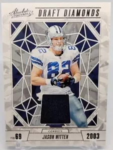 2024 Panini Absolute NFL Draft Diamonds Jersey Jason Witten patch relic #DDJ-JWN - Picture 1 of 2