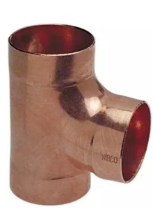NIBCO 911 11/2 DWV Tee, Wrot Copper, C x C x C, 1-1/2 In - Picture 1 of 6
