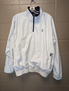 Zero Restriction Windstopper Golf Jacket Men Medium White Pullover 1/4 Zip - Picture 1 of 18