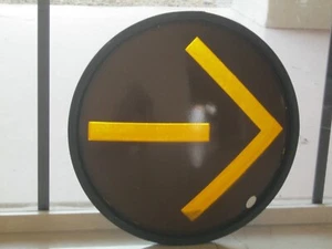 Kopp Glass 12 Inch Amber Yellow Arrow Traffic Light Lens w/Gasket TL 1200-5 - Picture 1 of 5