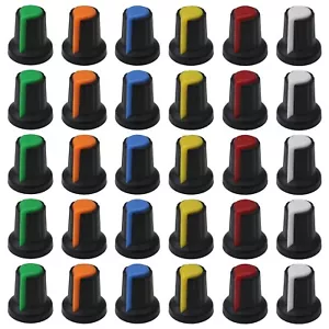 Knob Zone Pack of 30 6mm Splined Mixed Colour Audio Rotary Control Potentiometer - Picture 1 of 1