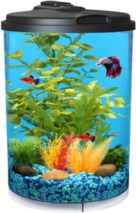 Products 3-Gallon 360 Aquarium with LED Lighting (7 Color Choices) and Power Fil - Picture 1 of 6