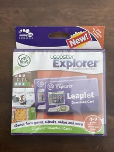 Leapfrog Leapster Explorer Leaplet Download Cards 2 In Pack New! Sealed! - Picture 1 of 6