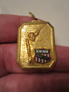 VINTAGE JUNIOR OLYMPICS SWIMMING AAU MEDAL MARKED RIDGLEA POOL OFC-14 - Picture 1 of 2