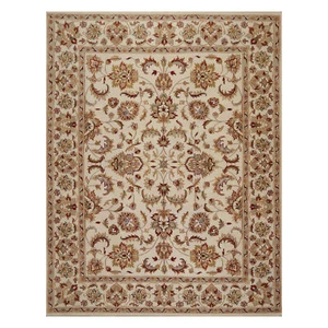 7'9" x 10' Hand Knotted 100% Wool Agra Vegetable Dyes Oriental Area Rug Ivory - Picture 1 of 8