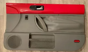 1998-2010 VOLKSWAGEN BEETLE RH PASSENGER RIGHT Side DOOR PANEL RED & GRAY RH - Picture 1 of 12