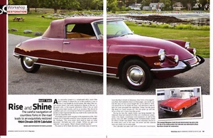 1964 CITROEN DS19 CABRIOLET ~ GREAT 6-PAGE RESTORATION ARTICLE / AD - PART TWO - Picture 1 of 1