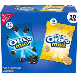 Paquete Variedad Mini Galletas OREO - 60ct, 1.48oz Cada una, Snack Perfecto Sobre la marcha - Imagen 1 de 3