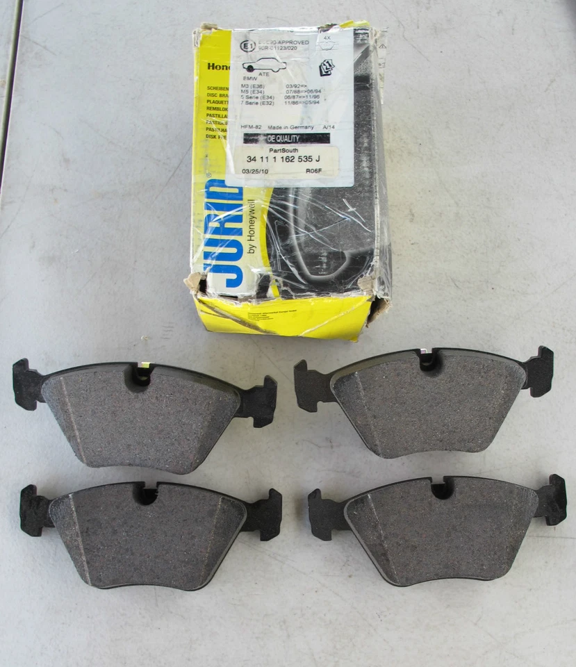 Pastilla de freno de disco delantera Jurid 571355J 34111162535J para BMW 1987-2004 Foto 1 de 2