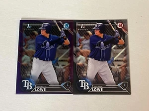 JOSHUA LOWE 2016 BOWMAN ROOKIE PURPLE /250 & SILVER /499 RAYS #70 - Picture 1 of 2