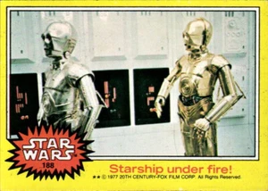 1977 Topps Star Wars Serie 3 Borde Amarillo #188 ¡Nave estelar bajo fuego! - Imagen 1 de 2