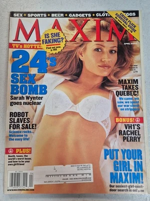 Maxim  April 2003 24s Sex Bomb Sarah Wynter goes Nuclear, Robot Slaves JM263 - Image 1 of 2
