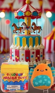 Kreide und Squishmallows Plüschtier Geburtstag Geschenkset - Bild 1 von 5
