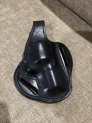 BIANCHI #8L  SHADOW  .38/.357 Colt Detective Black Leather Holster RH - Image 1 of 4