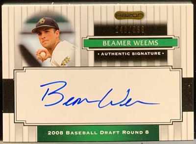 2008 Razor Signature Series #200 Beamer Weems AUTO Rookie RC /699 - Image 1 of 3