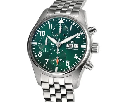IWC Pilot 41mm Chronograph Steel Green Dial 2023 IW388104 - 2023 - Image 1 of 4