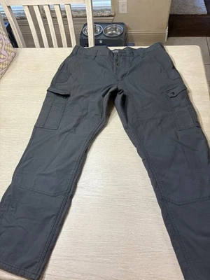 Pantalón de Trabajo CARHARTT Resistente Flex Ajuste Relajado Desgarro Forrado de Vellón 38x30 Foto 1 de 4