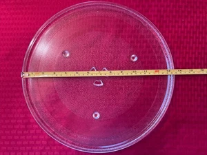 Vassoio in vetro per microonde 13 1/2" con anello ruota in plastica #Y172 - Foto 1 di 4